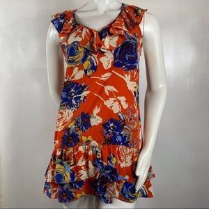 3For$20 Style Co Floral Dress Orange/Blue   Size:S